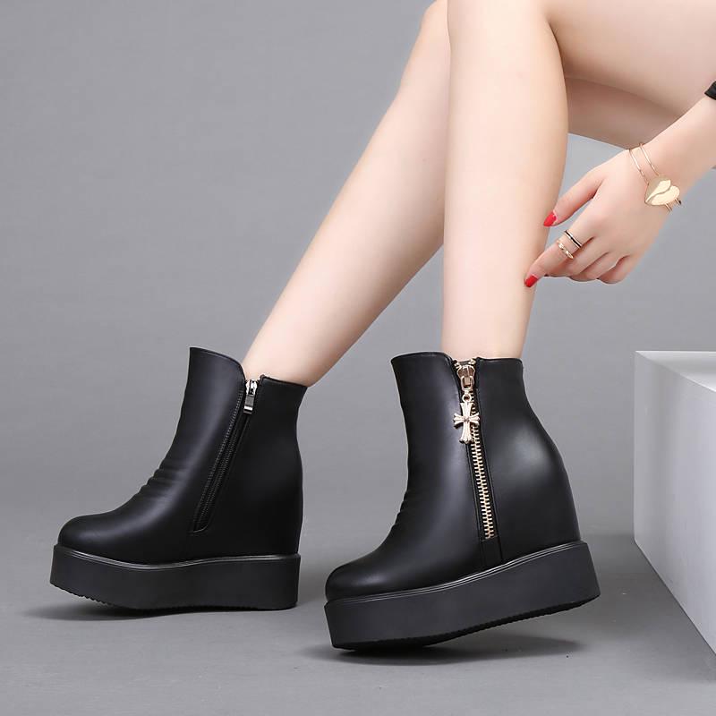 Women Snow Boots Winter Warm Push Ankle Boots Women Platform Female Wedge Waterproof Botas Mujer