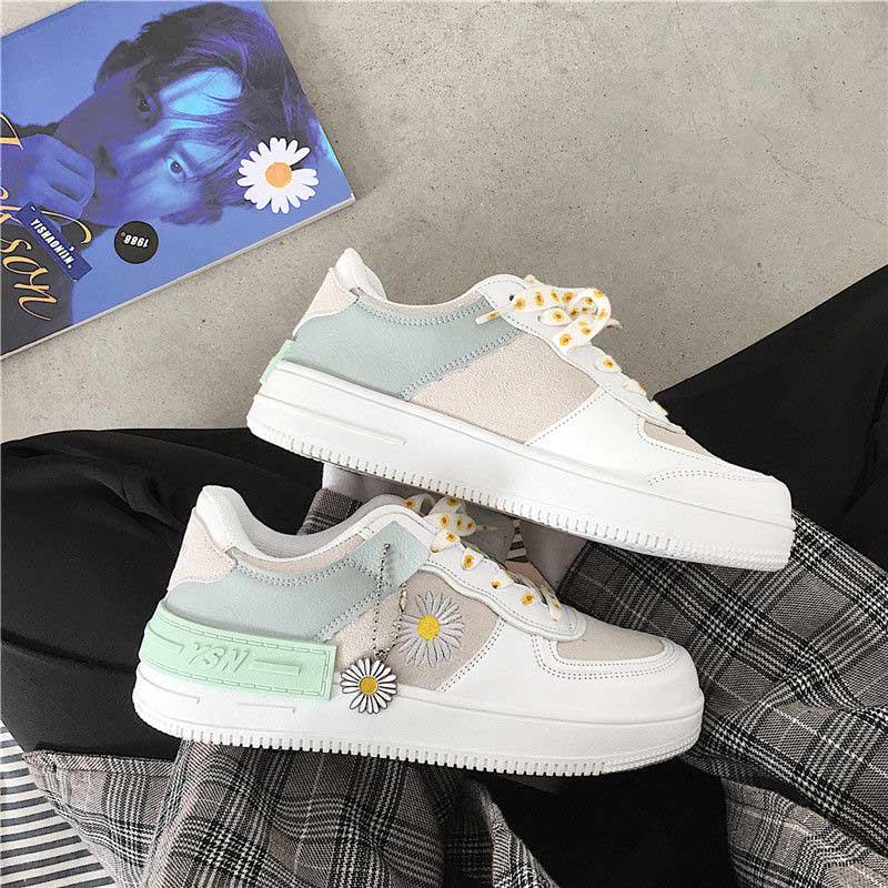 Plus Size 36-40 Women Leather Sneakers Breathable Running Basketball Shoes Girl Shockproof Non-slip Shoes