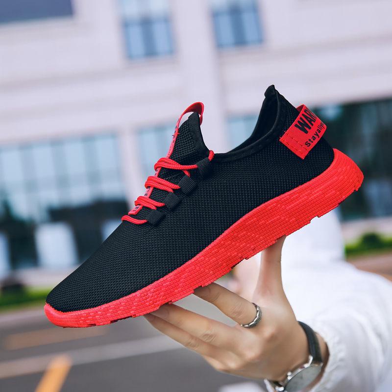 Summer Fashion Trend Mesh Fly-knit Men's Shoes Comfortable and Breathable Sneakers Men's Running Shoes