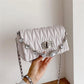 Fashion All-match Women's Bag Lingge Embroidery Rhinestone One-shoulder Diagonal Bag Color PU Handbag