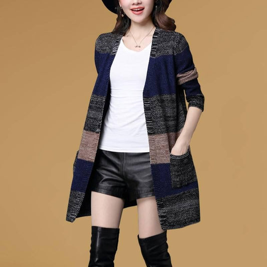 Cardigan for Women Long Slim Knitted Basic Sweater Female Woman Sweaters Autumn Pull Femme