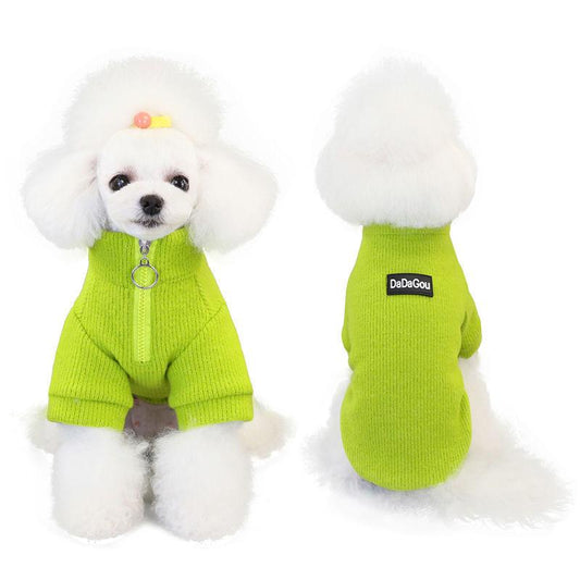 Dog Coats Sweater Soft Winter Pets Dogs Clothing Puppy Warm Thick Knitted Jumpsuit 2 Legs Sleeves Outerwear Full Collar Casual Hoodies for Small Dogs