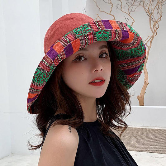 Double-sided Fisherman Hat Female Big Along The Net Red Wild Summer Hat Female Sun Hat Sun Hat Four Seasons Basin Hat