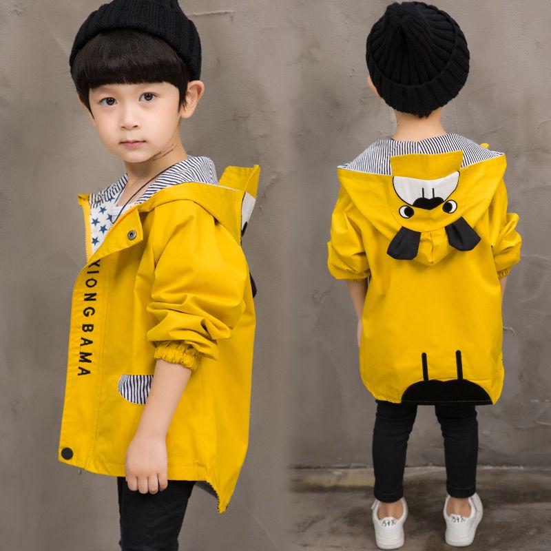 Autumn/Winter Boys Jackets Children Cute Hooded Coat for Boy Outwear Clothes Kids Long Sleeve Windbreaker