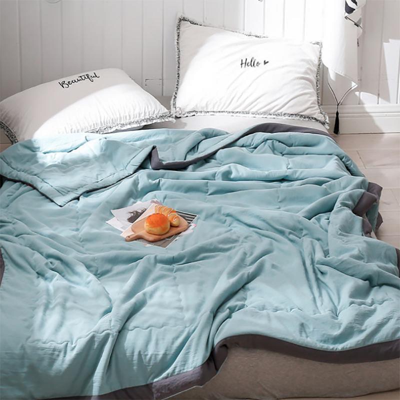 Skin-friendly Washed Cotton Air-conditioning Quilt Single Double Summer Cool Quilt Spring and Autumn Thin Quilt