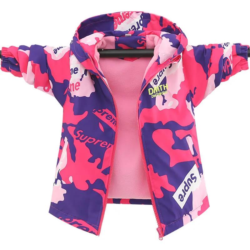 Girls' Jackets One-piece Velvet Big Children's Jackets Spring and Autumn Children's Clothes Autumn Clothes Children