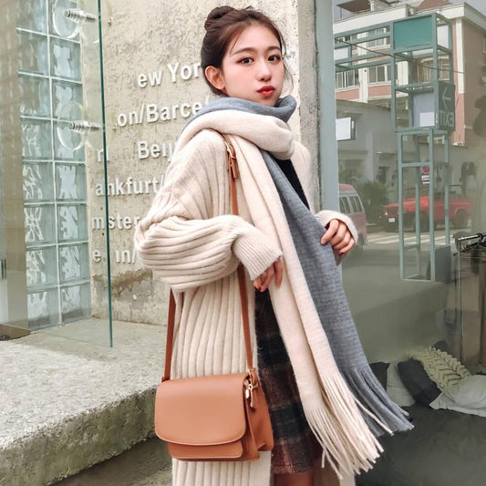 Winter Scarf For Women Warm Knitted Scarf Comfortable Luxury Brand Scarves