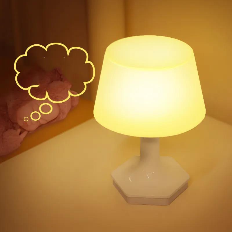 Led Night Light Bulb Bedroom Bedside Table Lamp Luminous Unplugged Baby Energy-saving Power-saving Rechargeable Table Lamp