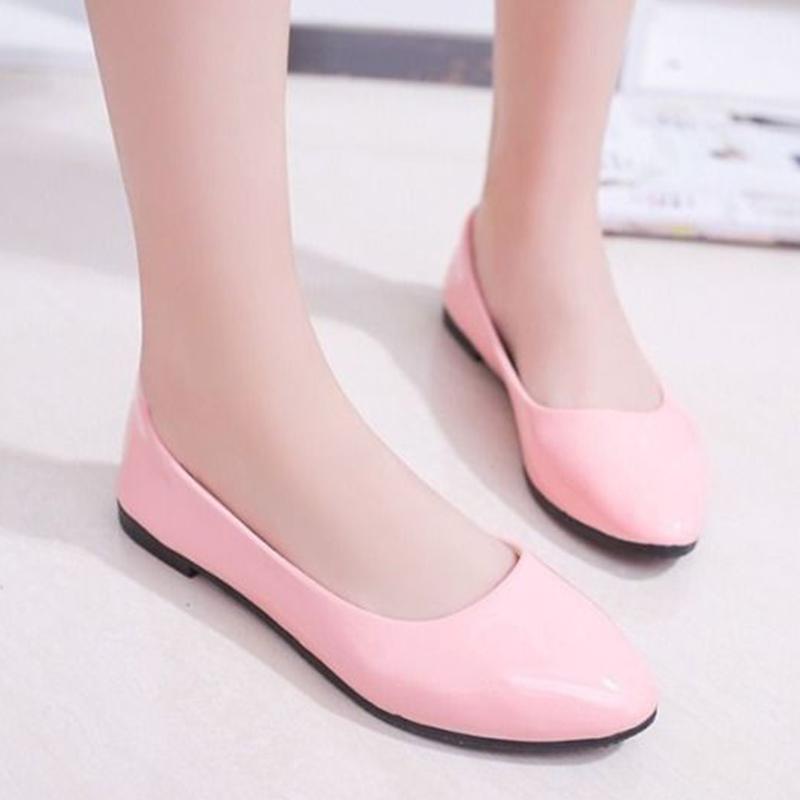 Spring Flat Shoes Leisure Slip on Loafers Four Seasons Women's Flat Shoes Comfortable Loafer Shoes Pu Leather Moccasins