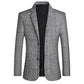 Middle-aged Men's Wool Stand Collar Jacket Autumn and Winter Fashion Handsome Gentleman Dress Jacket