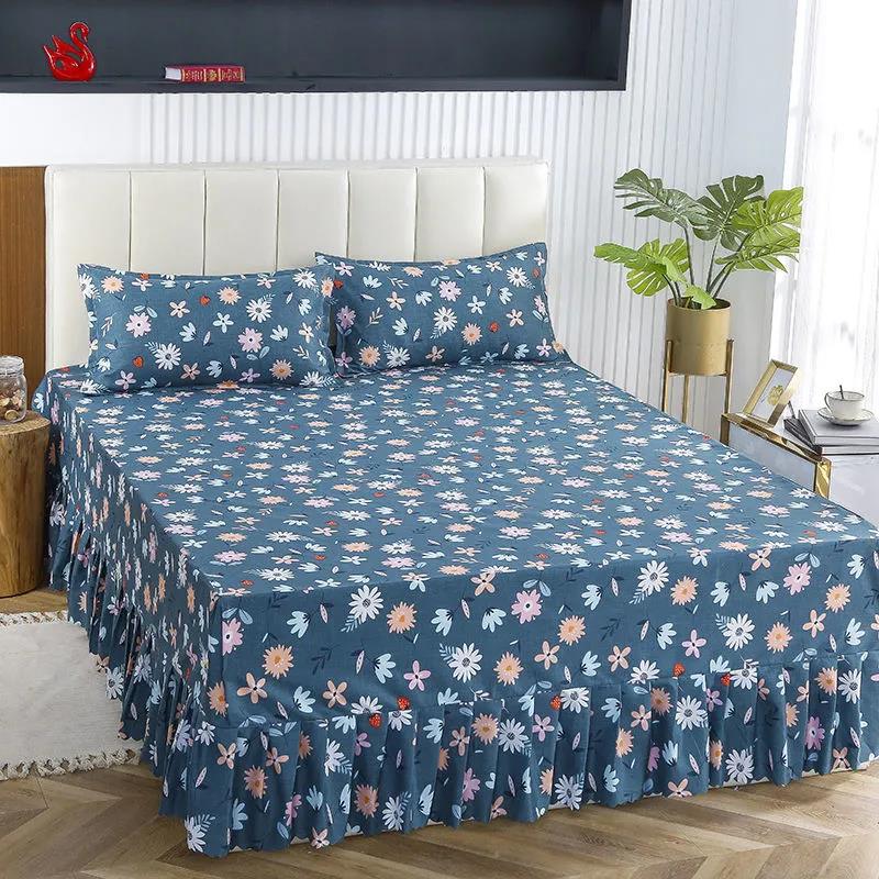 Twill Mattress Cover One-piece Double Bed Non-slip Bed Sheet Simmons Protective Cover Bed Cover Dust Cover