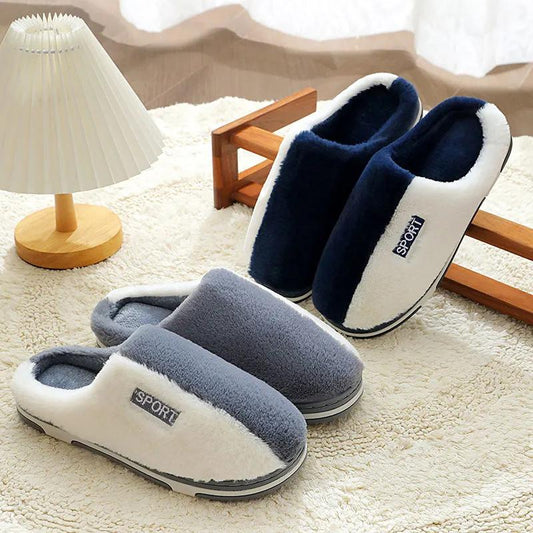 Slippers Women Winter Thick Warm Cotton Shoes Men Plus Size Home Soft Slides Platform Non Slip Slippers Women