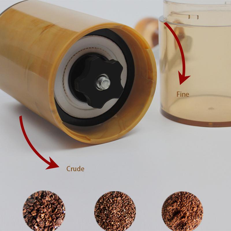 Portable Hand Crank Coffee Machine Detachable Household Manual Grinder for Whole Grains Coffee Grinder Glass Coffee Grinder