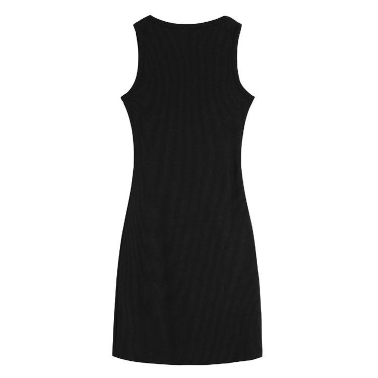 Sleeveless Vest Dress Black Bag Hip Dress Female Suspender Dress