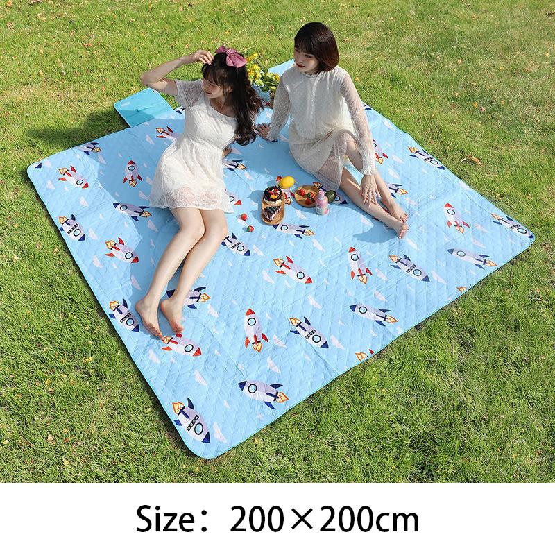 Outdoor Machine Washable Picnic Mat Thickening Ultrasonic Moisture-proof Mat Tent Picnic Portable Spring Outing Lawn Mat