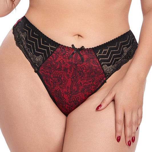 4PCS Plus Size Ladies Thong Sexy Lace Panties Low Waist Ladies T Pants Printed Panties