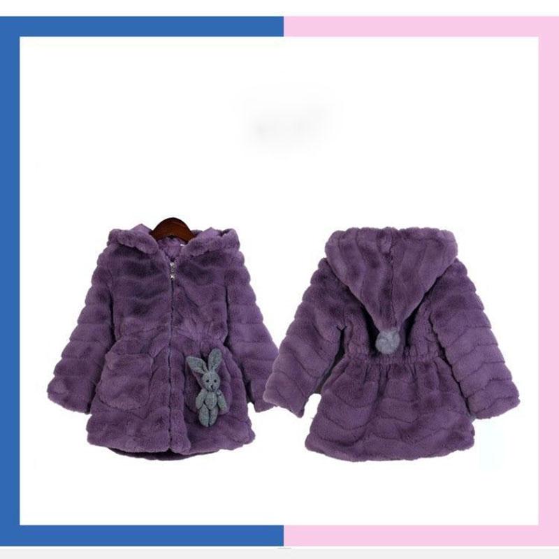 Girls' Woolen Sweaters Warm Jackets Cotton-padded Clothes Winter Clothes Thick Windproof Mid-length Cotton-padded Clothes