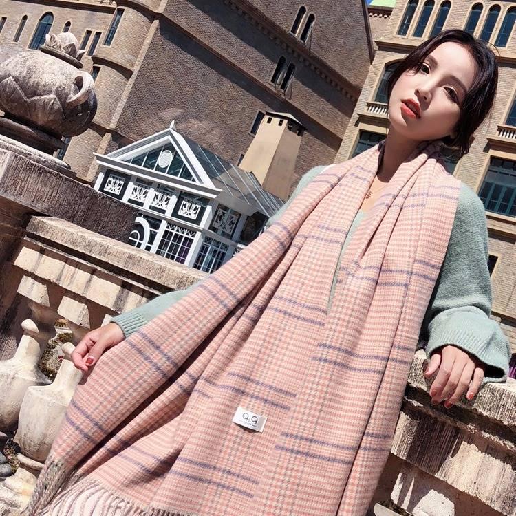 Women Cashmere Scarf Plaid Women Fashion Warm Winter Shawl for Women Pashmina Shawl