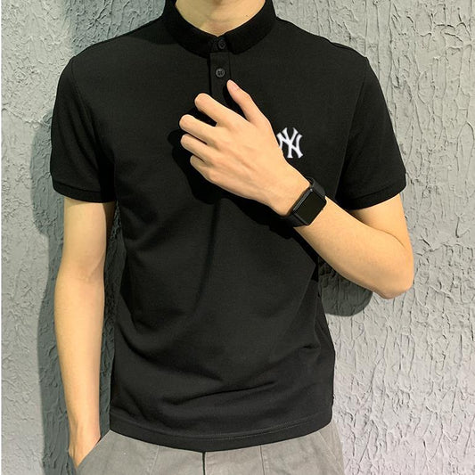 Summer   Shirt Men's Short-sleeved T-shirt Men's Slim Half-sleeved Large Size T-shirt Boys Clothes Tops