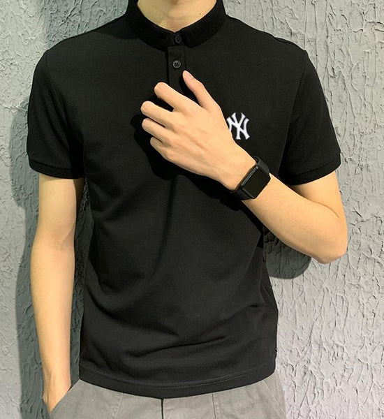 Summer   Shirt Men's Short-sleeved T-shirt Men's Slim Half-sleeved Large Size T-shirt Boys Clothes Tops