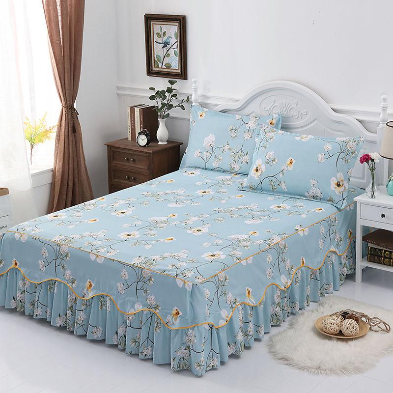 One-piece Mattress Cover Fashion Printing Bed Sheet Non-slip Wear-resistant Mattress Protector Double Bed Household