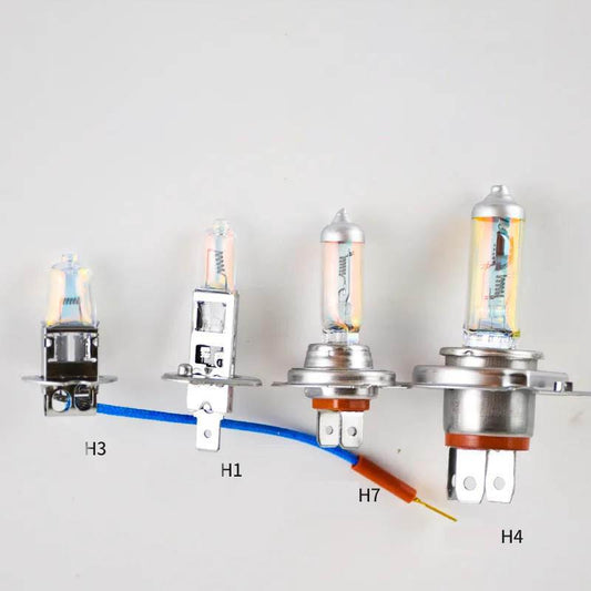 2Pcs Super Bright White Light Car Light Far and Near Light Bulb H7 H1 H3 H4 12V/24V100W Halogen Xenon Lamp Headlight Bulb