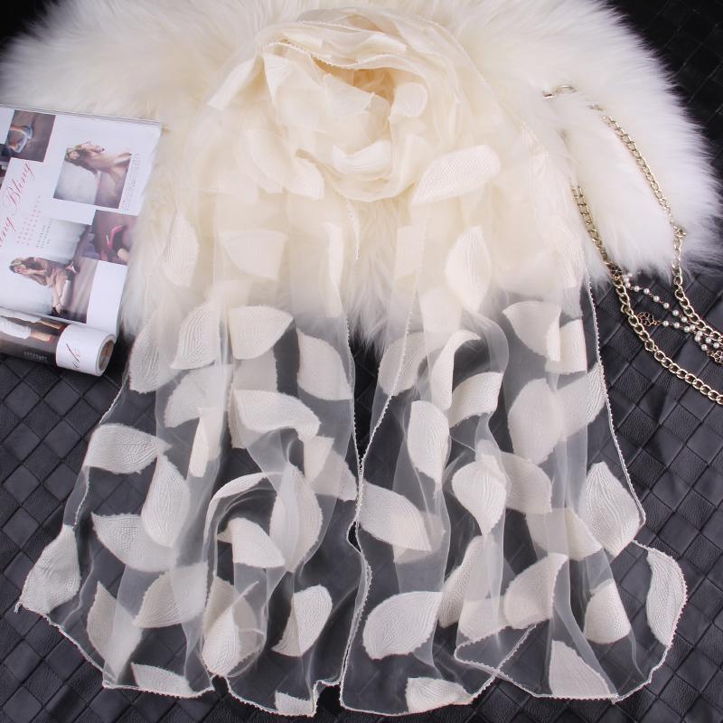 Silk Scarf Fashion Accessories Elegant Organza Scarf Wrap Lightweight Long Scarves