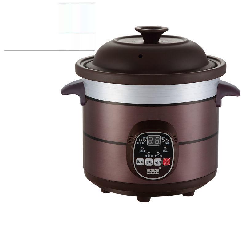 Purple Casserole Electric Cooker Ceramic Automatic Stew Pot Soup Pot Automatic Porridge Pot Dormitory Pot Student Pot