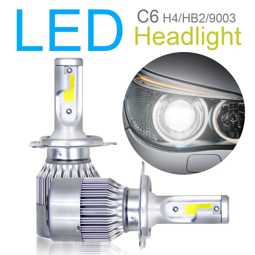 2pcs C6 10800LM 6000K 120W COB LED Car Headlight Kit Hi / Lo Light Bulbs