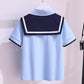 Girls' Uniform Set Summer Children's Clothing Children's School Uniforms Navy College Wind Pleated Skirt Two-piece