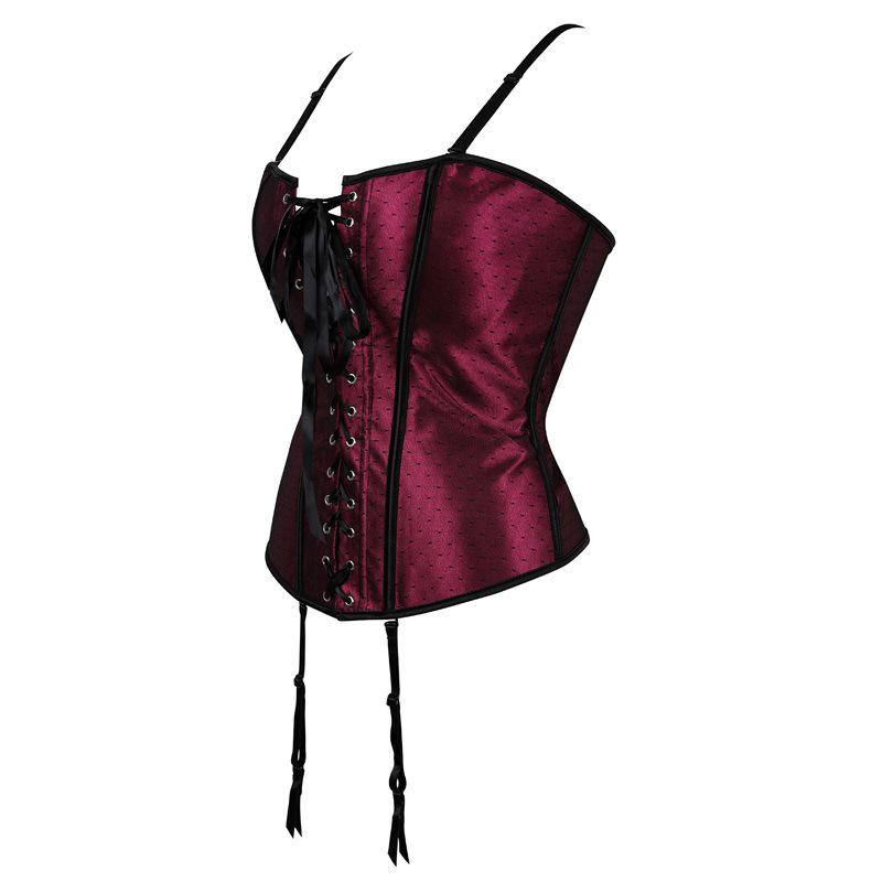 Plus Size Gothic Satin Corselet Sequin & Rhinestone Dance Wear Costumes Lace Up Boned Corsets Body