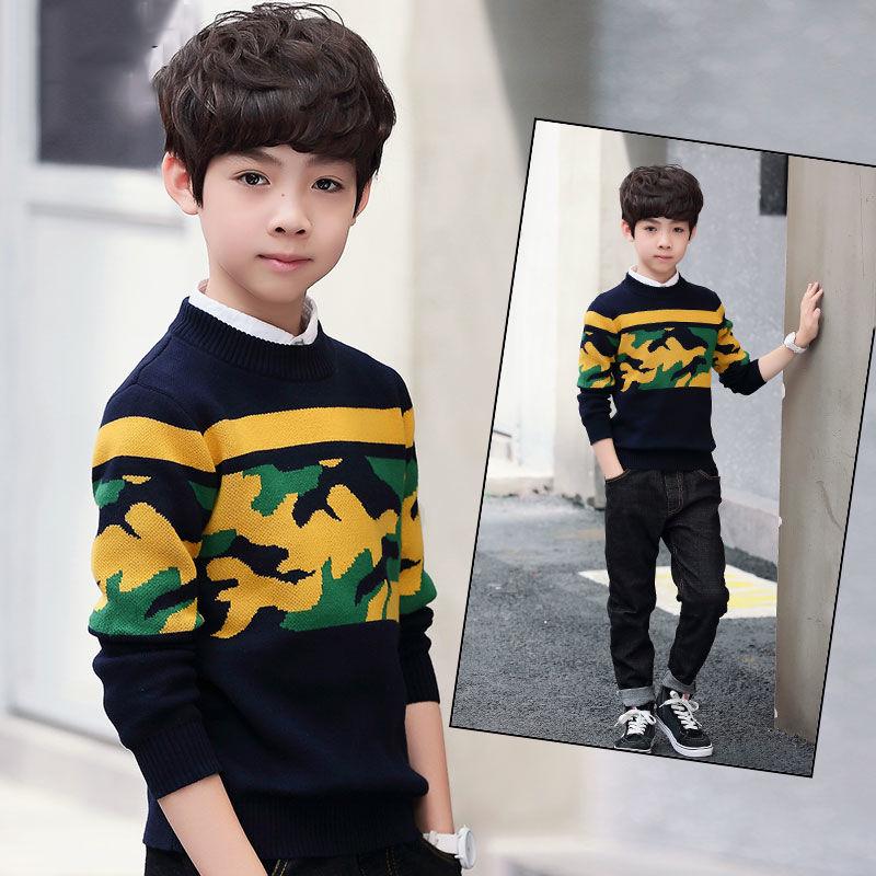 Boy Sweaters Children's Baby Boy Clothes Kids Winter Sweater Knitted Baby Casual O-Neck Kids Sweater