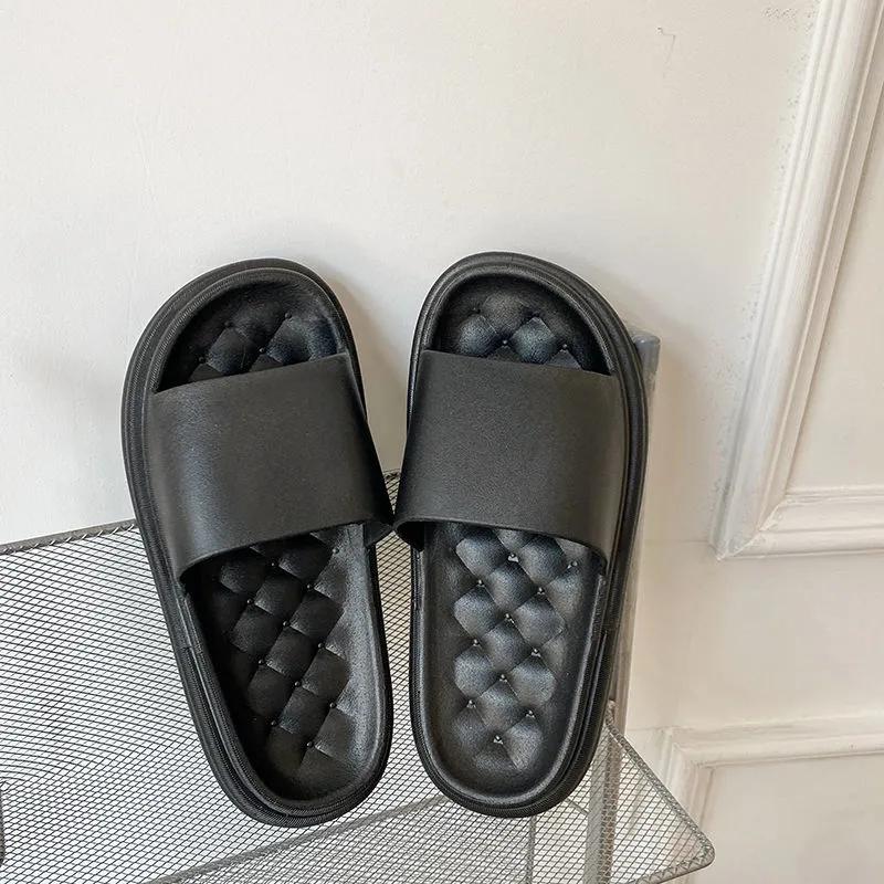 Women's Summer Sandals Non-slip Deodorant Thick Bottom Home Indoor Bathroom Couple Slippers Unisex Outer Wear Flip-flops