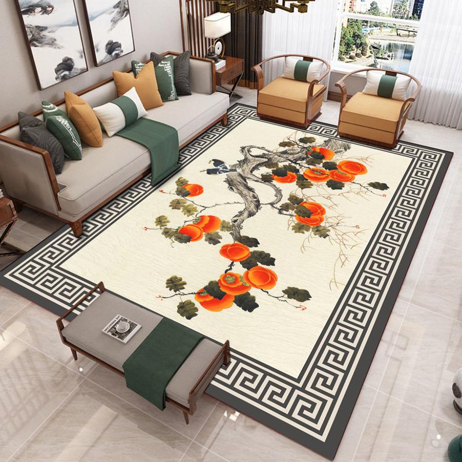 Home Living Room Carpet Sofa Coffee Table Cushion Large Area European-style Home Bedroom Full Bed Blanket Room New Chinese Style Floor Mat