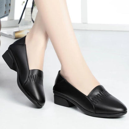 Soft Shoes Spring and Autumn Ladies Shoes Round Head Shallow Mouth Foot Shoes Thick with Soft Bottom Shoes