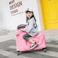 1-6 Years Children's Seated Wheeled Suitcase 20 Inch Sliding and Rolling Suitcase Boy Girl Sliding and Rolling Travel Code Luggage Trunk