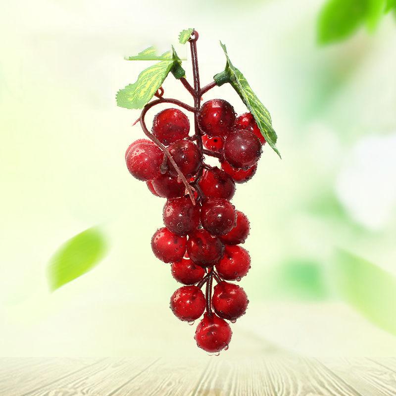 Simulation Fruit Grape Bunch High Imitation Raisin Pendant Ceiling Decoration Artificial Flower Rattan Vine Plastic Green Plant