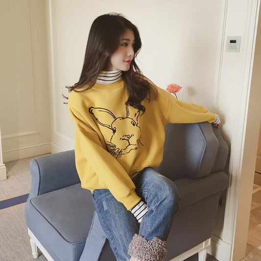 Autumn and Winter Solid Color Long-sleeved Large Size Cashmere Sweater Turtleneck Sweater Female