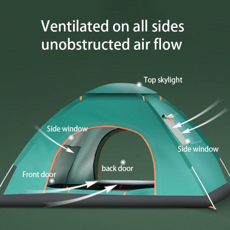 Tent Outdoor Automatic 3-4 People Household Sunscreen and Insect-proof Indoor Small House Adult Children's Tent