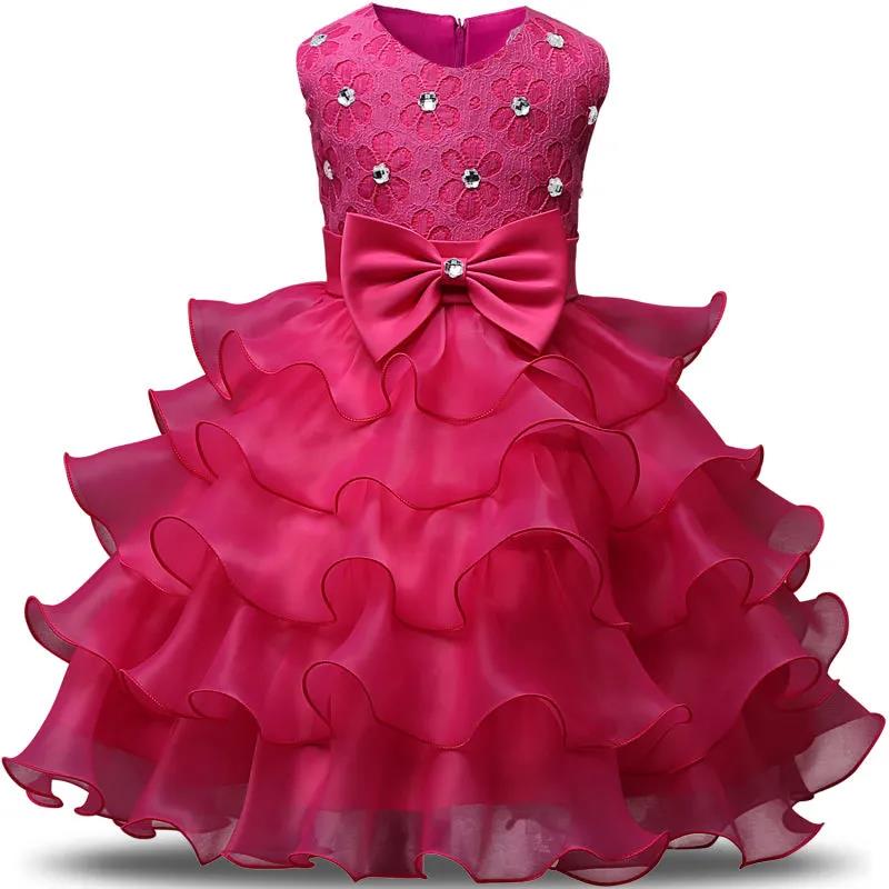 Girls Sleeveless Puffy Princess Dress Children's Wedding Show Dress Bow Western Style Dress