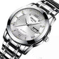 Men Quartz Watches Stainless Steel Band Business Watch Luminous Casual Wristwatch