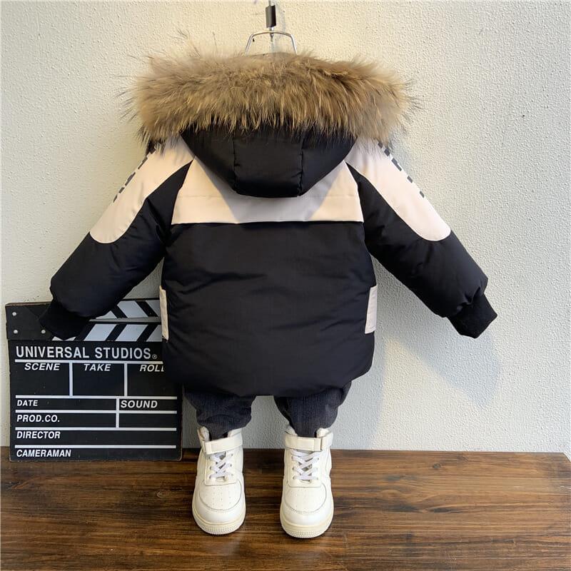 Cotton Winter Jacket for Boys Girls Winter Coat for Boys Fur Fleece Kids Parka Children Clothing