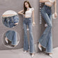 WTEMPO Summer Women Casual Ladies Flare Jeans Long Pants Bell Bottoms Jeans Large  Denim Trousers