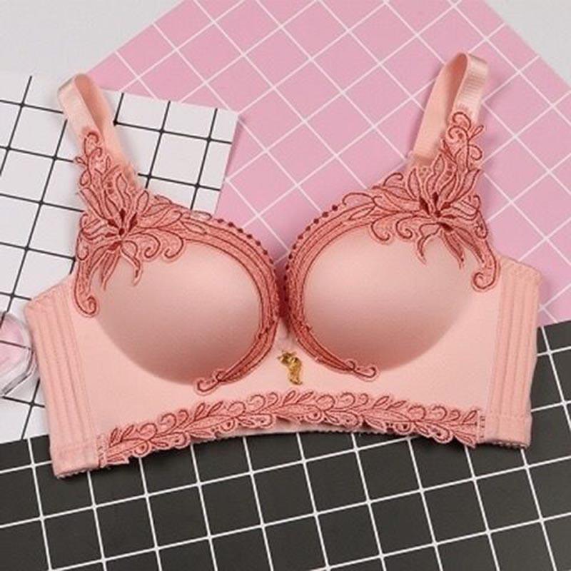 Women's Bras Underwear Women Push Up Seamless Underwire Bra Gather Adjustable Girls Lingerie Bra