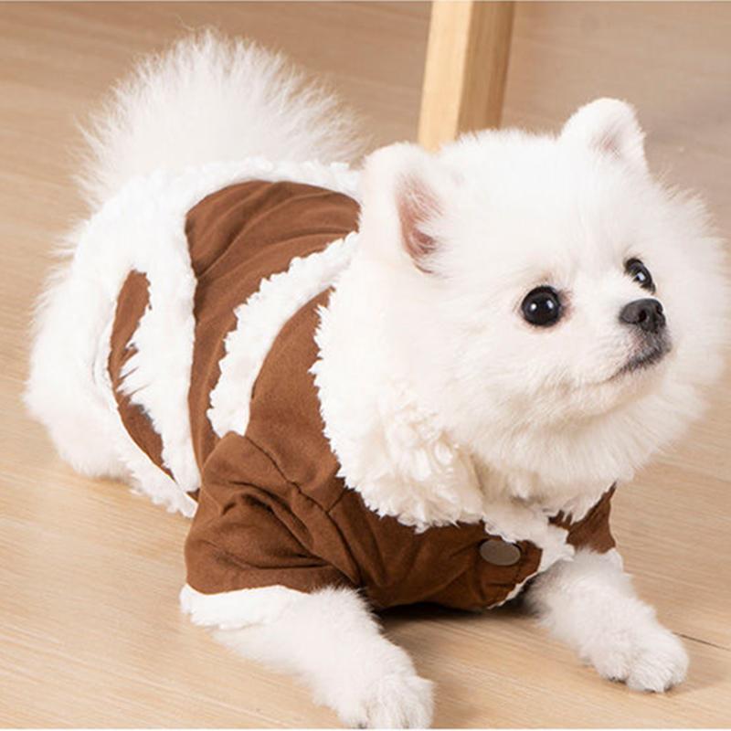 Dog's Winter Clothing Cats Cotton Warm Vest Dog Jumpsuit Puppy Outfit Small Dogs Coat Four Sleeves Pet Clothing Soft Cats Sweater Jumpsuit Outerwear