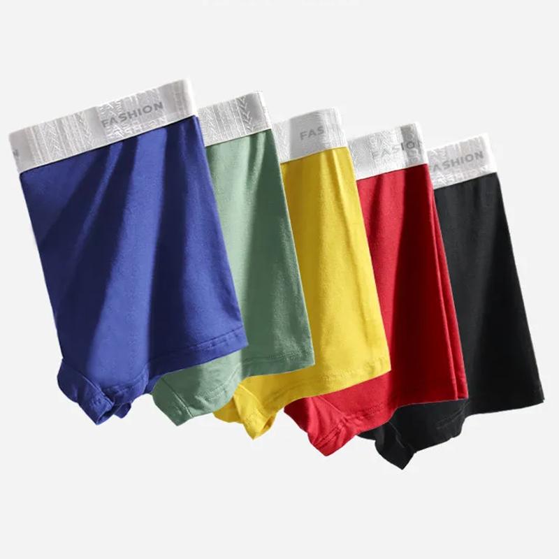 3 PCS Men's Underwear Modal Boxer Shorts Sexy Breathable Student Underwear Ice Silk Antibacterial Boxer Shorts Solid Waistband Panties Boxer Briefs