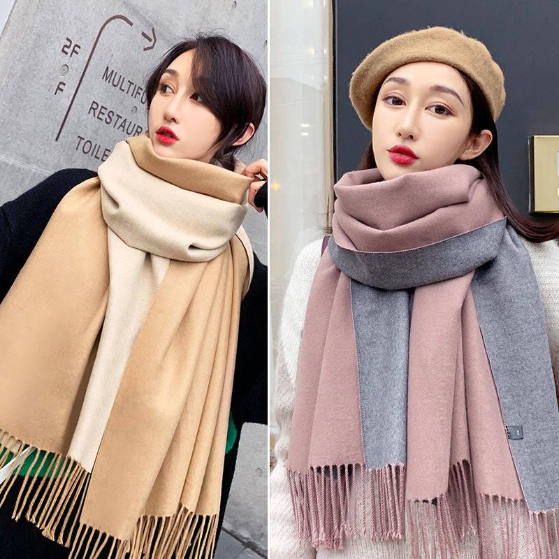 Scarf Fashion Cashmere Scarf Autumn and Winter Shawl Ladies Solid Color Luxury Scarf