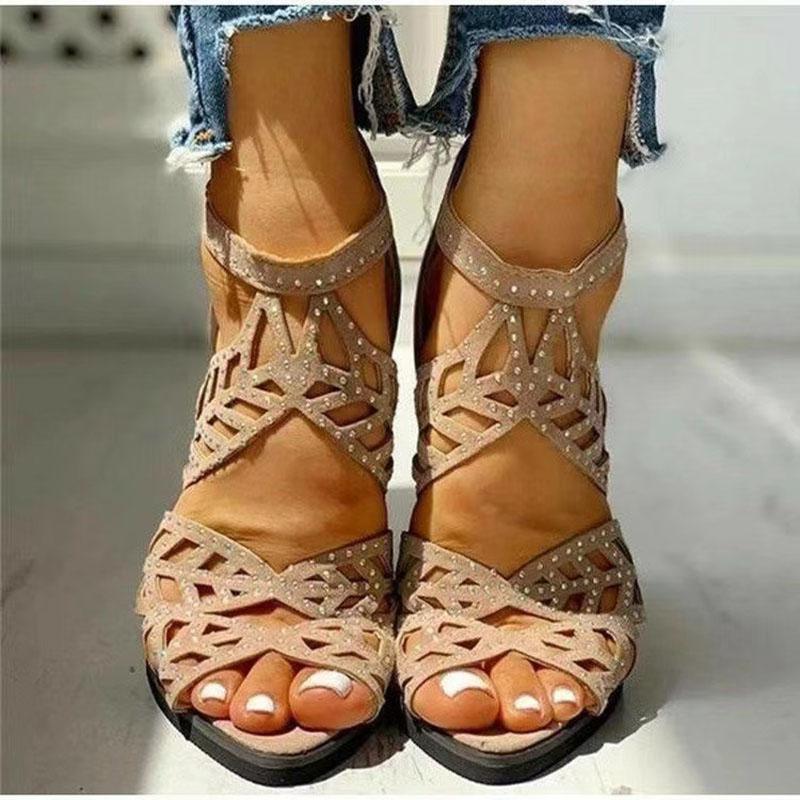 Women Summer Wedge Sandals Fashion Fish Mouth Pumps Sexy Hollow Out Shoes