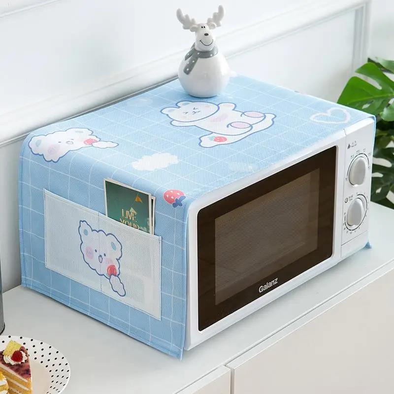 Microwave Oven Cover Dust Cover Oven Cover Cloth Oil-proof Cover Waterproof Household Dust-proof Cloth Refrigerator Dust-proof Cover Towel