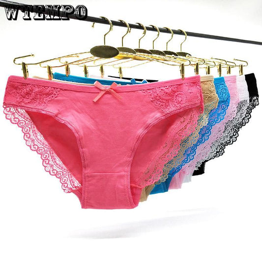 6 Pcs/Lot Antibacterial Cotton Underwear Woman Pure Panties Briefs Girls Underwear Lingerie